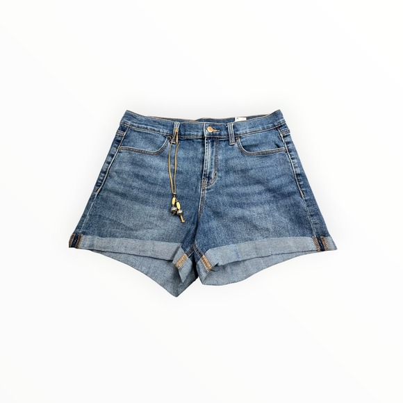Old Navy Pants - Old Navy Denim Shorts Womens 10 Blue Mid-Rise Cuffed Stretch Boho 4210